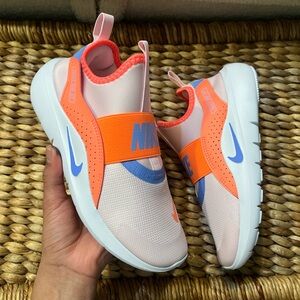 Nike Kids Pink and coral Sneakers with Blue Accents